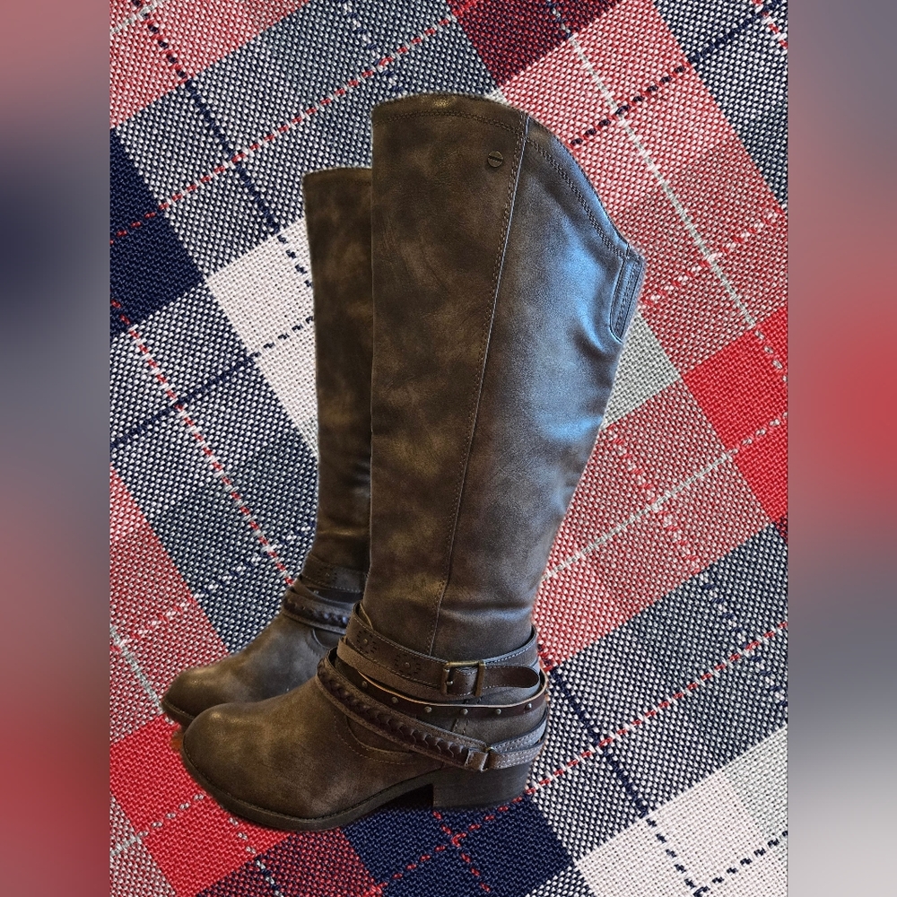 Tall taupe boots
